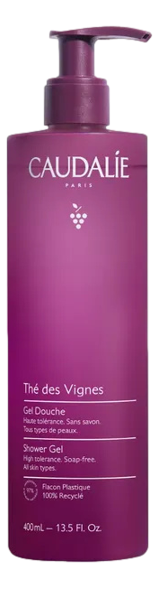  Caudalie Thé des Vignes Gel Douche 400 ml Caudalie Thé des Vignes Gel Douche 400 ml  Caudalie Thé des Vignes Gel Douche 400 ml est un gel douche sans savon, formulé sur une base lavante douce d'origine végétale, qui respecte le pH physiologique de la pea