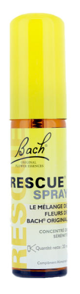 RESCUE Spray - 20 ml Le célèbre mélange des 5 Fleurs de Bach® Original dans son traditionnel flacon.